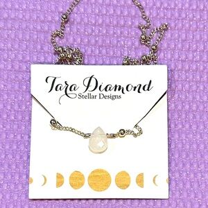NWT 22” Cloudy Moonstone and Silver Balls Petite Classy BoHo Necklace